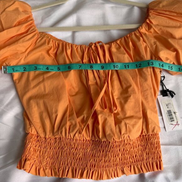 ASTR the Label | Melon Aldrin‎ Top Boned Corset Style Top Blouson Sleeves Ruffle - Picture 10 of 10